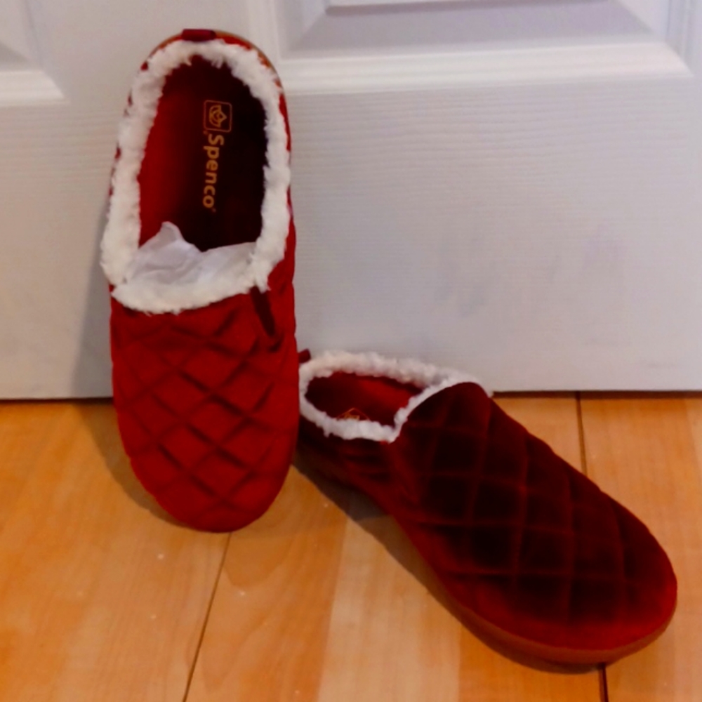 Spenco Orthotic Quilted Velvet Slippers